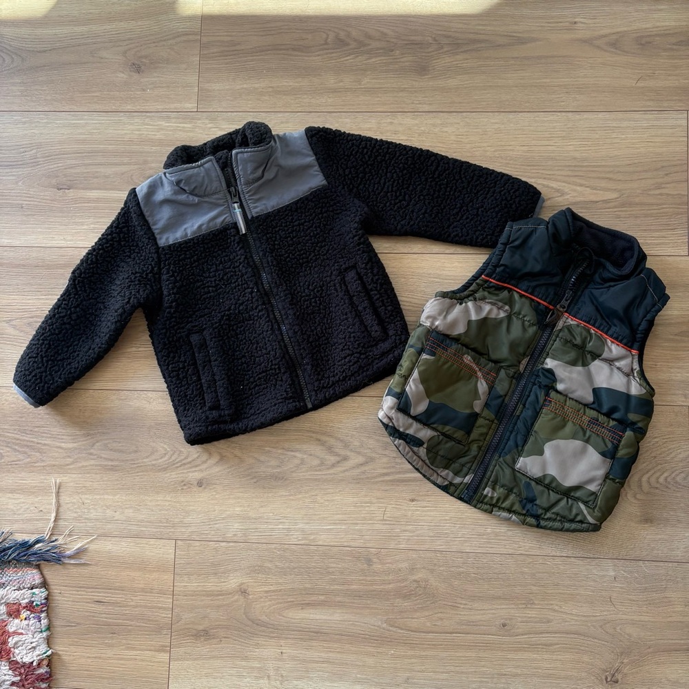 Boys Toddler Jacket/Vest Bundle 2T